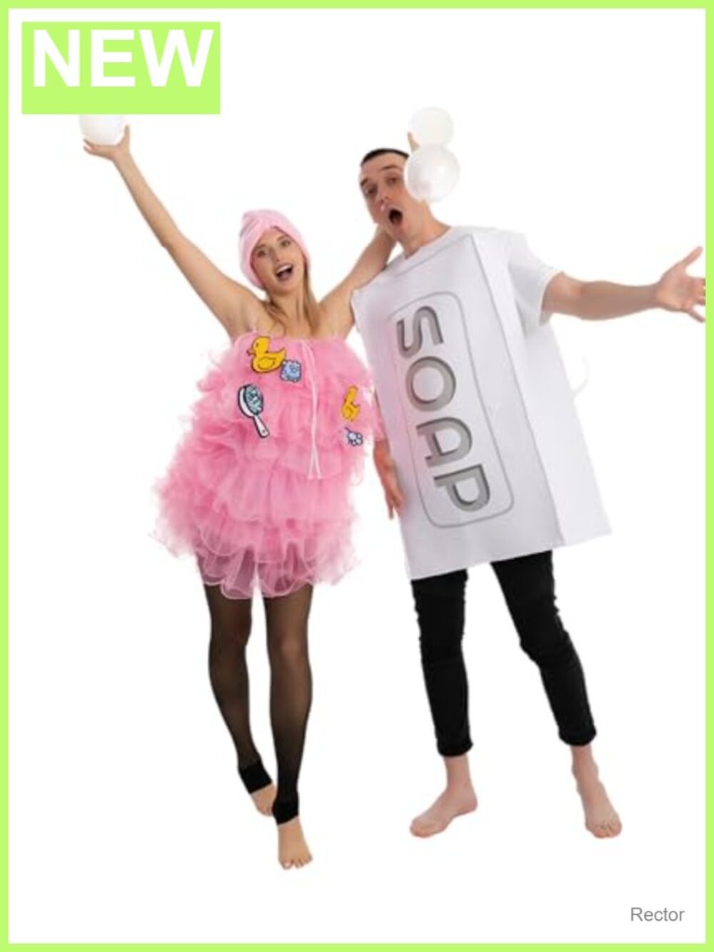Loofah and Soap Adult Costume Jumpsuit Set Halloween